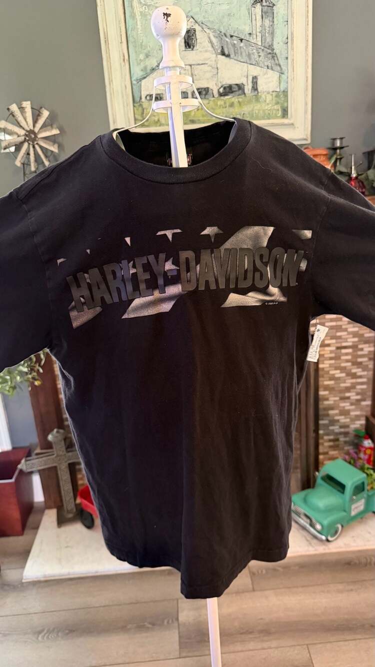 Harley Davidson Motor Sport San Juan Puerto Rico Graphic Black T-Shirt Medium